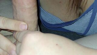 Tonight I really wanted cock and I took it in every way: mouth, hand, cumshot on the tits