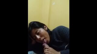 I love sucking this hairy cock, enjoying his balls and having it reach my throat